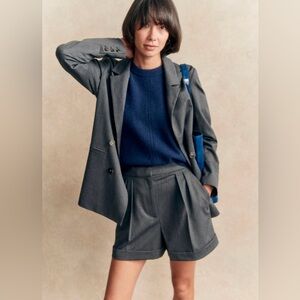 NWT Sézane Dogan Shorts - Mottled Grey